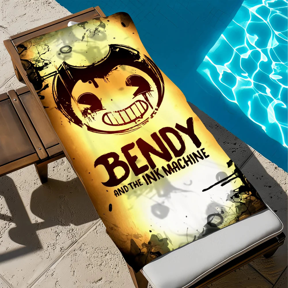 Bendy & the Ink Machine Quick-Dry Beach Towel | 11 Sizes Quick-Dry Beach Towel Peaceful Pleasures Health and Wellness z1 STJ40x70CM