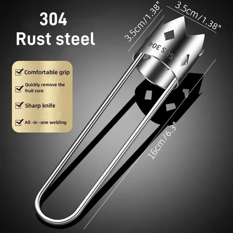 Portable Rust-Proof 304 Stainless Steel Core Remover for Pears and Apple Sharp Serrated Cutter Durable Hand Tool for Vegetables Peaceful Pleasures Health and Wellness