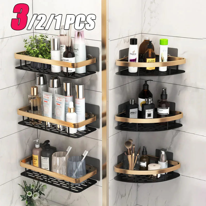 Corner Shower Shelf | No-Drill Space Aluminum Wall Organizer