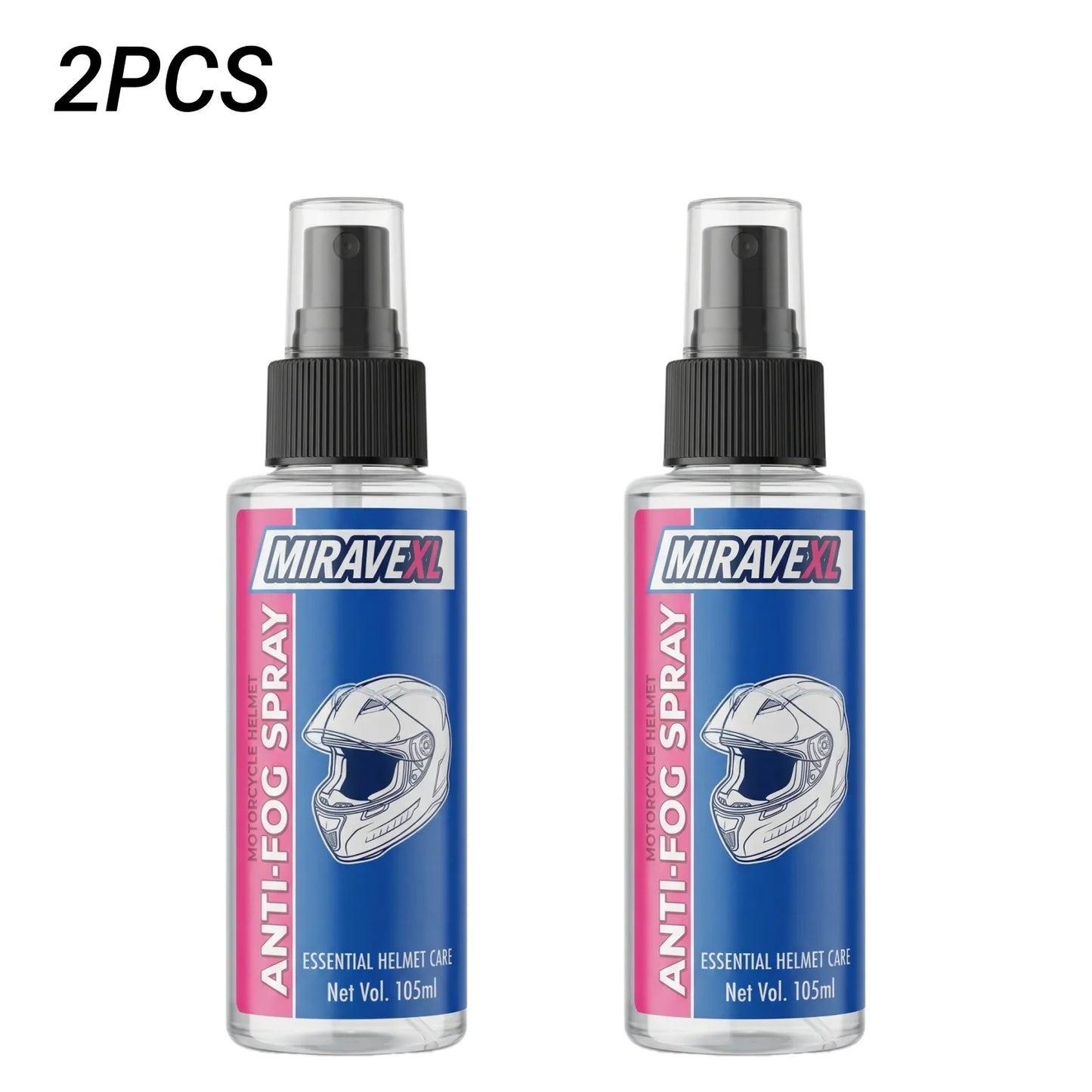 105ML Premium Anti-Fog Treatment Long-Lasting Intensive Anti-Mist Spray for Motorcycle Helmet Visors Goggles and Glasses Peaceful Pleasures Health and Wellness 2PCS