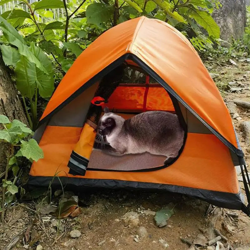 Cat Tent House Small Outdoor House Camping Tent For Pets Cat Tent For Outside Portable Pet Ten For Cats Dogs Small Pets Puppies Peaceful Pleasures Health and Wellness