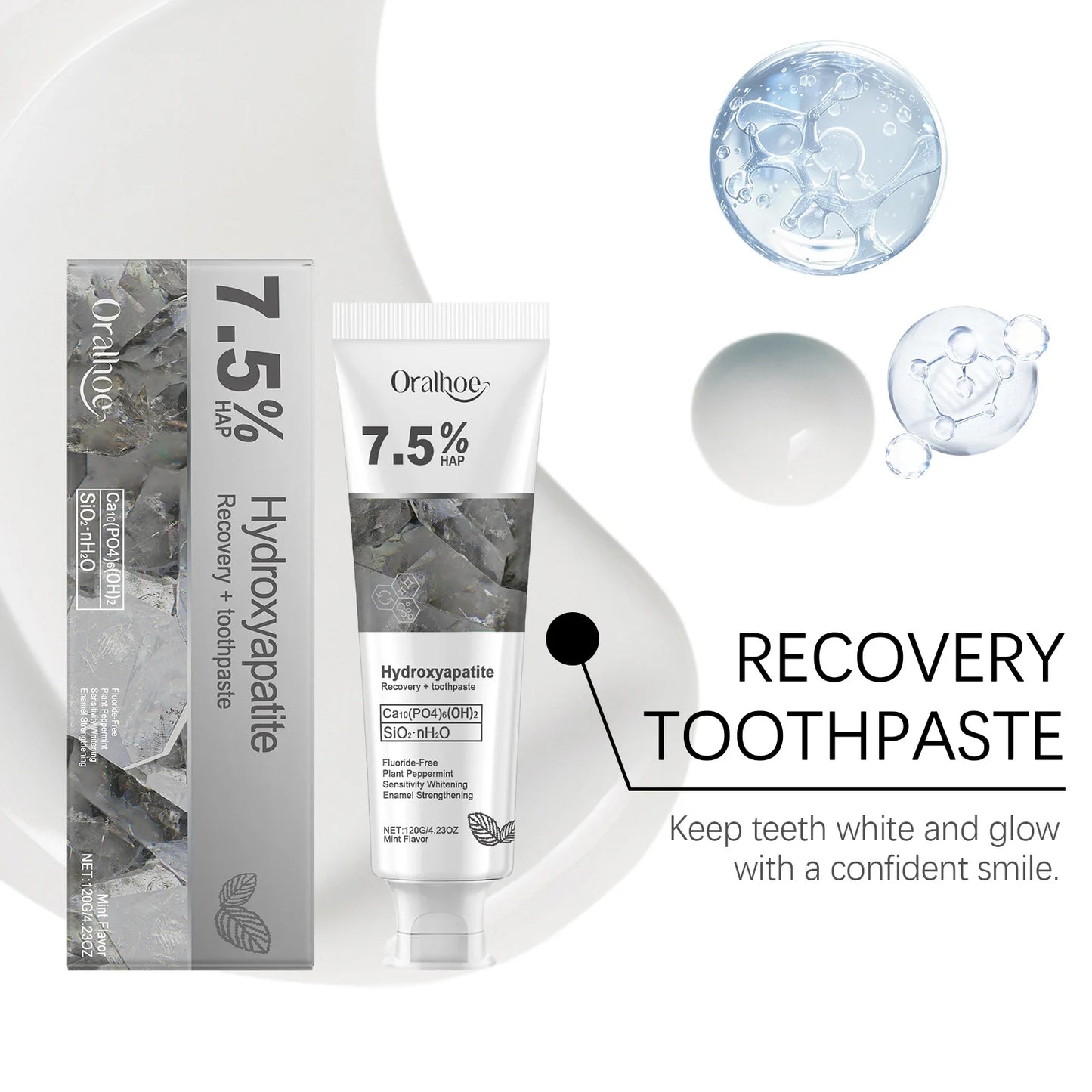 Oralhoe Whitening Toothpaste – Fresh Breath & Deep Clean 120g
