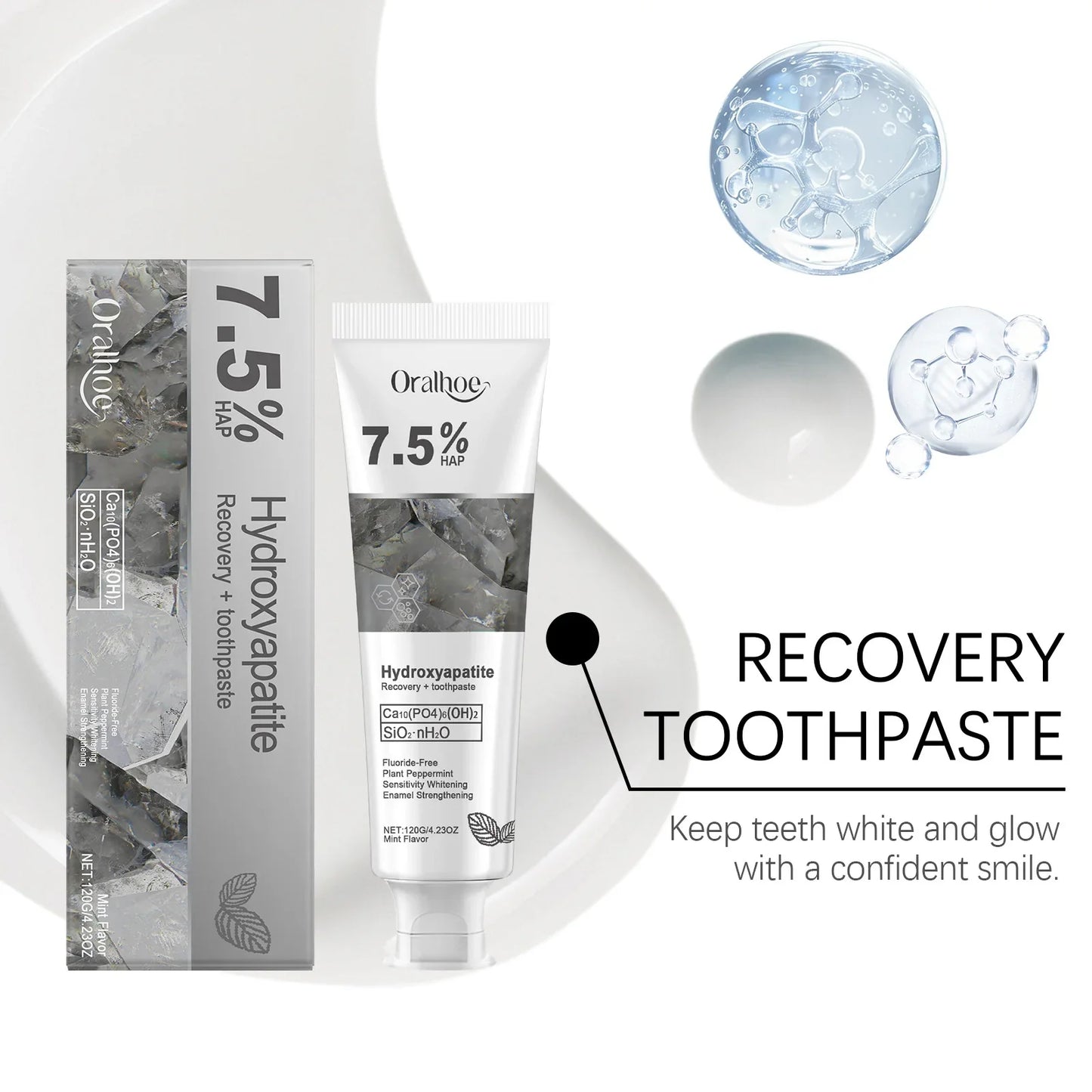 Oralhoe Whitening Toothpaste – Fresh Breath & Deep Clean 120g