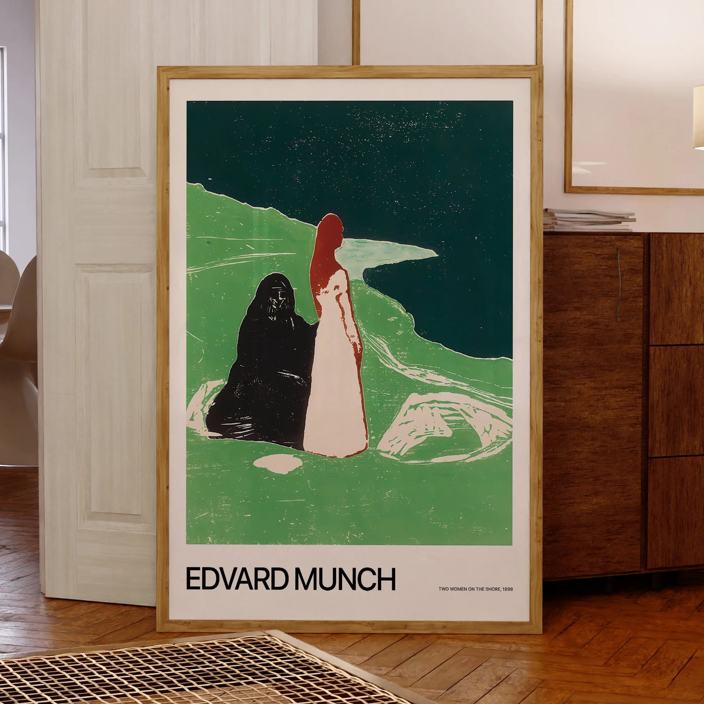 Edvard Munch Two Women on the Shore Canvas Wall Art Print