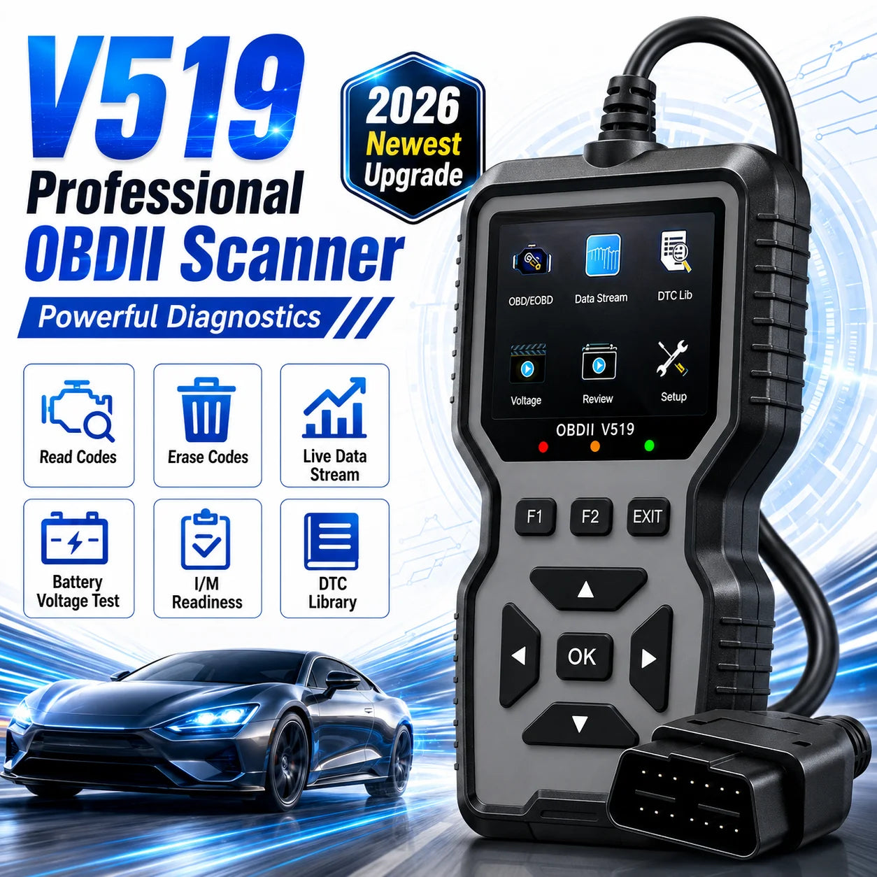 V519 OBD2 Scanner – USB Car Diagnostic Tool | Reads Codes Peaceful Pleasures Health and Wellness