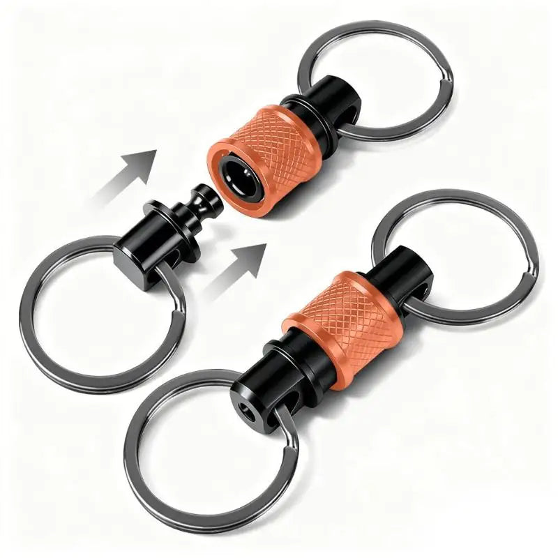 360° Rotating Quick-Release Keychain Clip – Aluminum Alloy