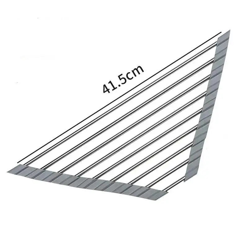 Foldable Triangle Dish Drying Rack – Corner Sink Organizer