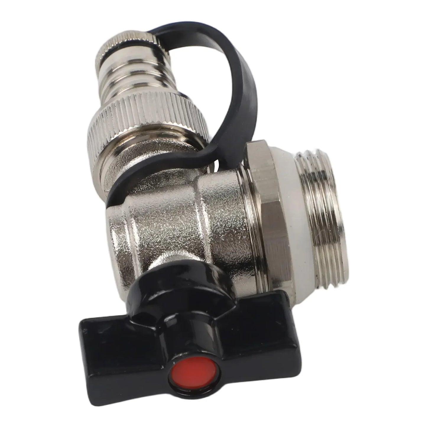 Brass Floor Heating Drain Valve Connector – Nickel Plated