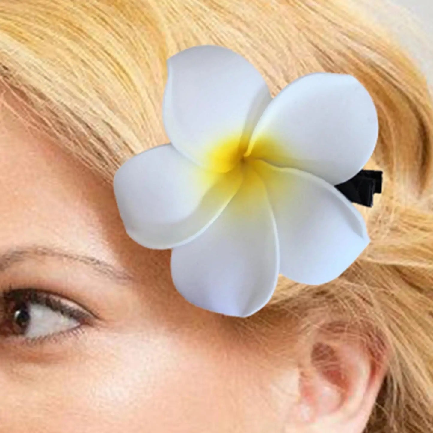 Plumeria Flower Hair Clips for Women – Floral Barrette Hairpin