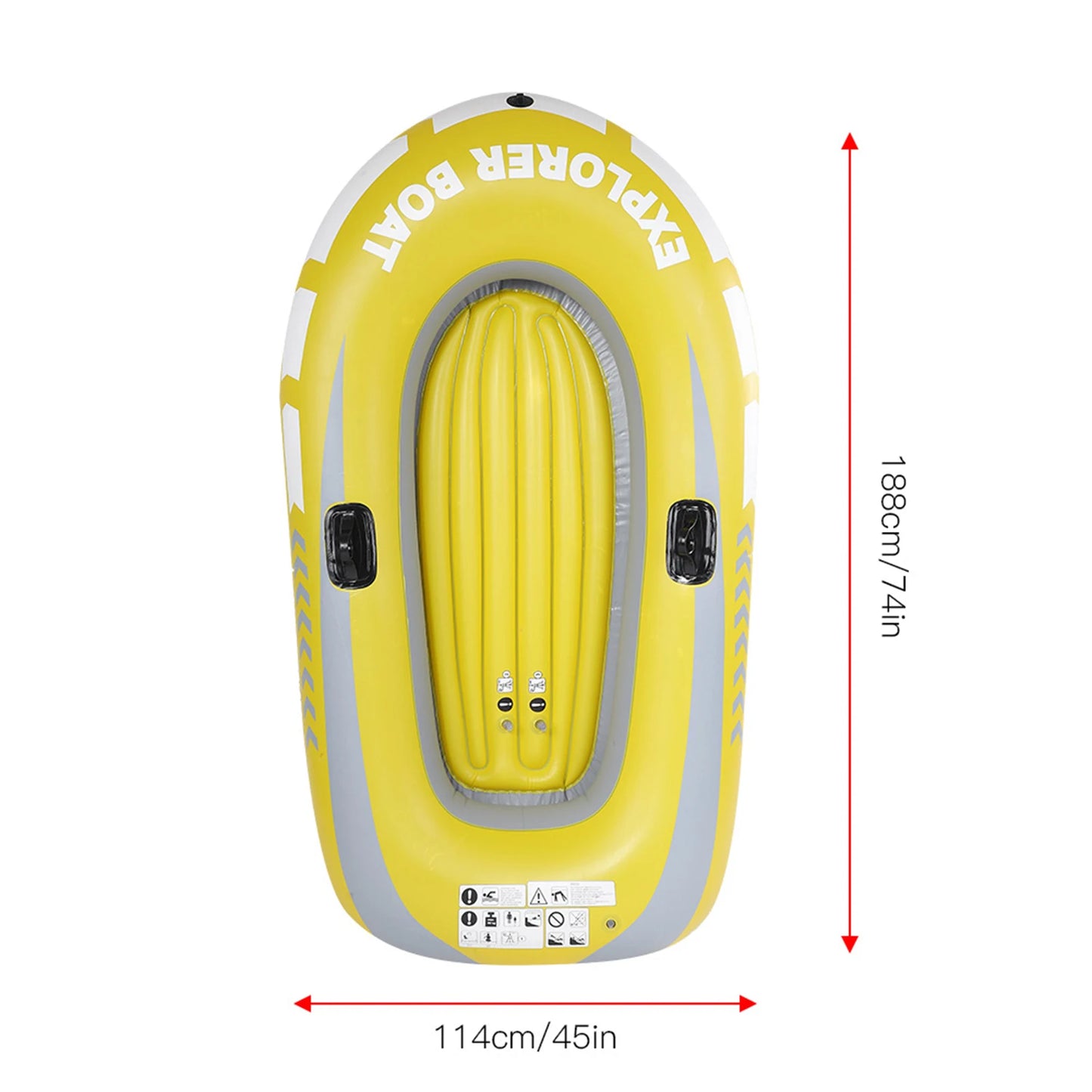 PVC Inflatable Kayak Canoe 2 Person Rowing Air Boat Fishing Drifting