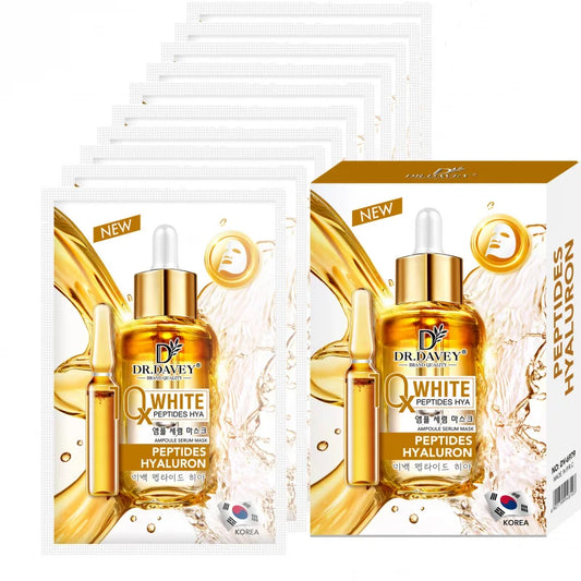DR.DAVEY Peptides & Hyaluronic Acid Sheet Mask – 10 Pack Facial Sheet Mask Oasis Select