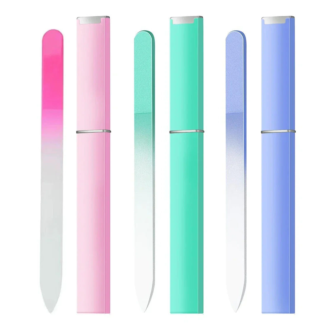 Crystal Glass Nail File with Case — Double-Sided Polish Nail Art Tools Peaceful Pleasures Health and Wellness