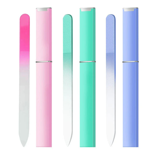 Crystal Glass Nail File – Double-Sided with Case for Women Glass Nail File Oasis Select