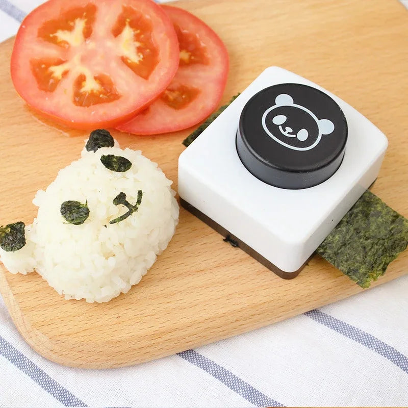 2Pcs/Set Panda Sushi Maker Mould Rice Ball Sushi Mold Nori Cutter Punch DIY Cute Rice Mold for Baby Kid Kitchen Accessories Peaceful Pleasures Health and Wellness
