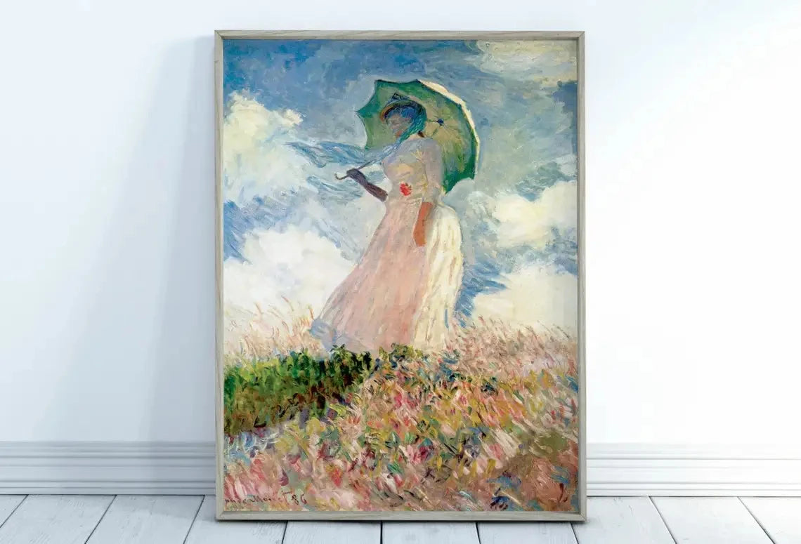 Modern Abstract Landscape Wall Art Famous Monet Canvas Painting Nordic Poster Print Picture for Living Room Home Decorative Gift Peaceful Pleasures Health and Wellness 28 20X30cm Unframed