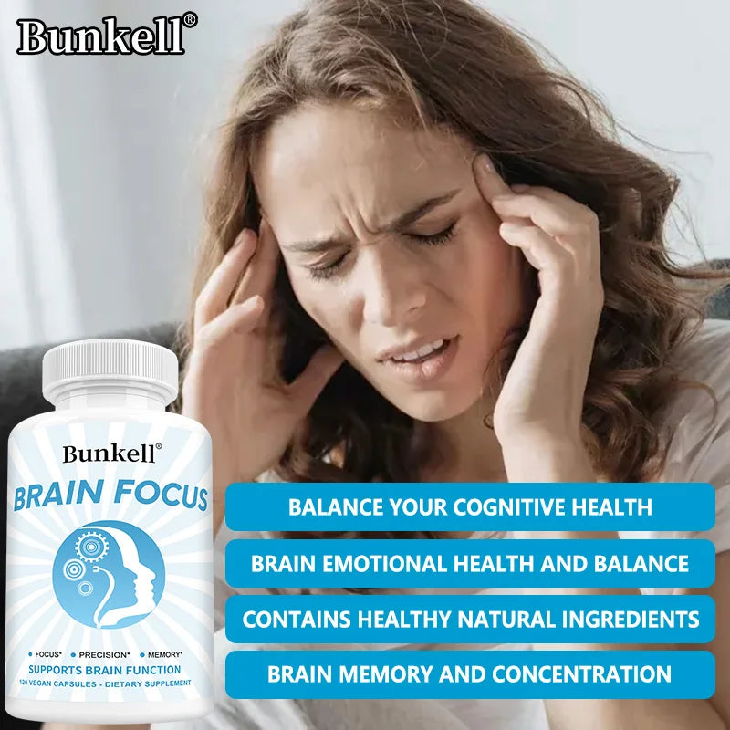 Brain Supplement with Bacopa Monnieri 300mg - Boost Memory, Focus & Cognitive Function, Nootropic Brain Support, 120 Capsules Peaceful Pleasures Health and Wellness