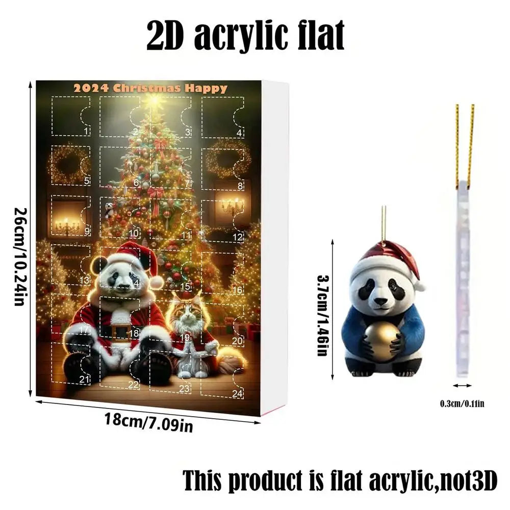 24-Day Christmas Panda Advent Calendar | Cute Countdown Gift