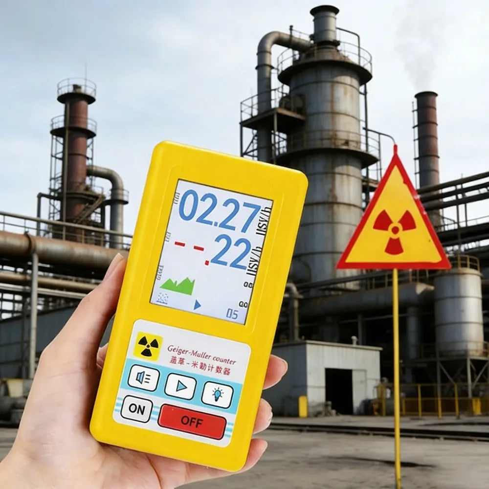 BR-6 Geiger Counter Nuclear Radiation Detector Personal LCD Dosimeter X-ray Beta Gamma Marble Radioactive Tester Peaceful Pleasures Health and Wellness