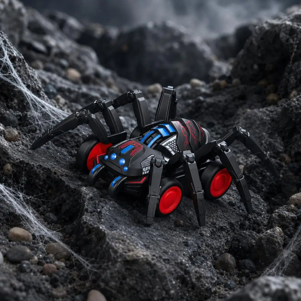 Cartoon Spider Inertia Car Toy Simulated Spider-climbing Vehicle Plastic Push Toy Car Birthday Gift for Boys Girls Peaceful Pleasures Health and Wellness