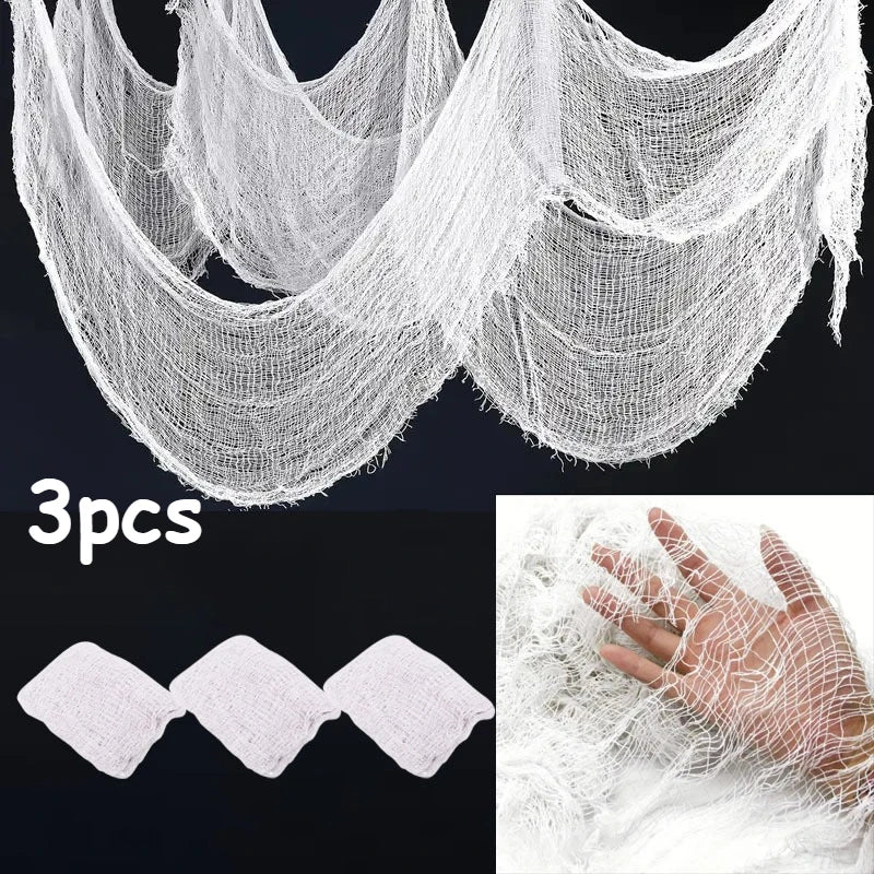 Halloween Black Gauze Fabric | Haunted House DIY Decoration