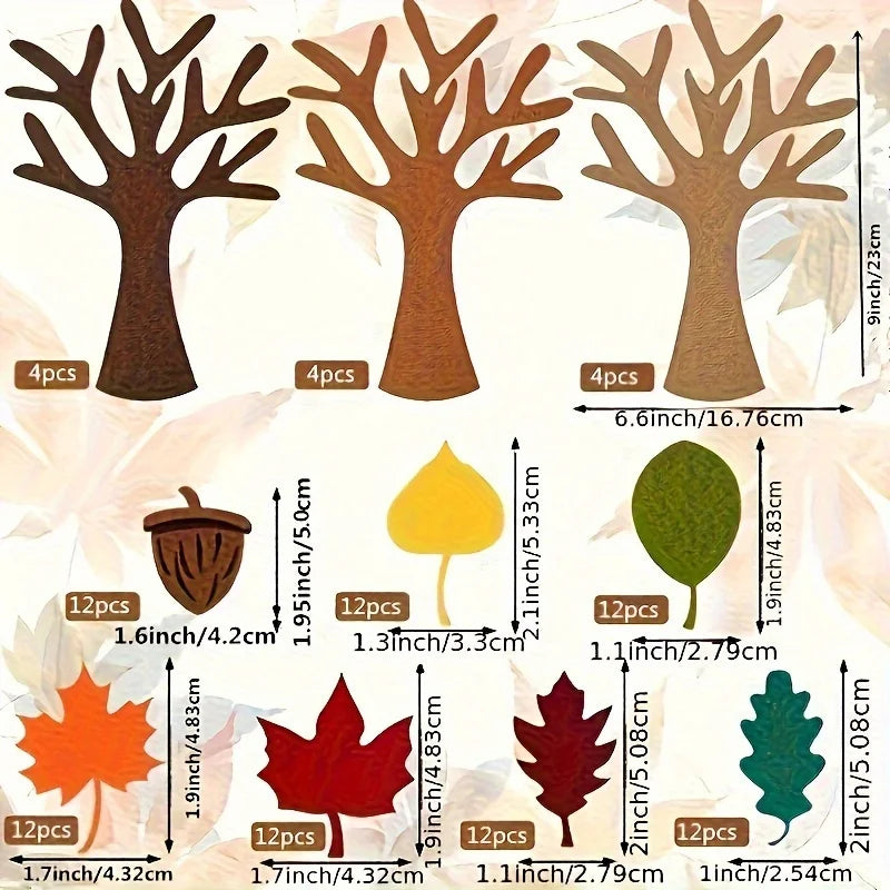 DIY Felt Tree Crafts Autumn Home Decoration Thanksgiving Party Gifts