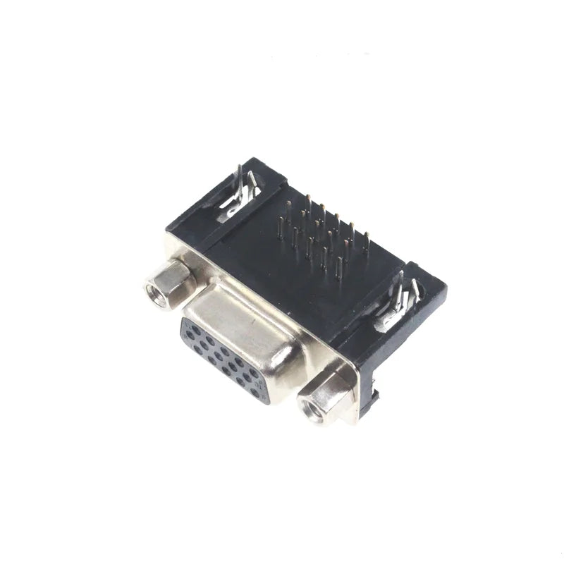 5PCS DB15 DR15 3Rows Parallel Port 15 Pin D Sub Female Male 15 Way PCB 90 Degree Connector DB15 Socket Plug VGA Adapter Peaceful Pleasures Health and Wellness Female