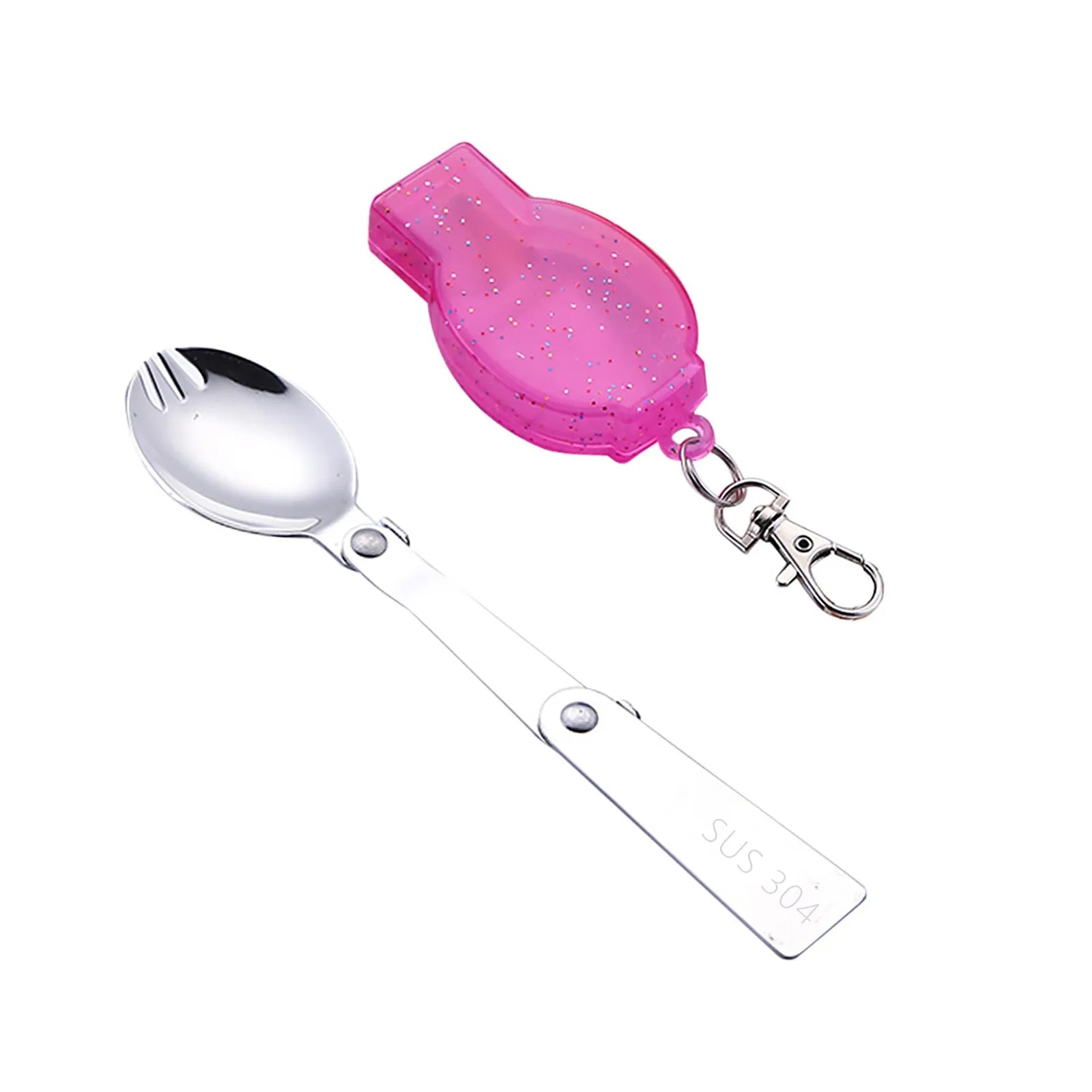 Outdoor Folding Travel Camping Utensil Stainless Pocket Spoon Fork Light Small Foldable Spoon Fork Camping Picnic Tool Tableware Peaceful Pleasures Health and Wellness