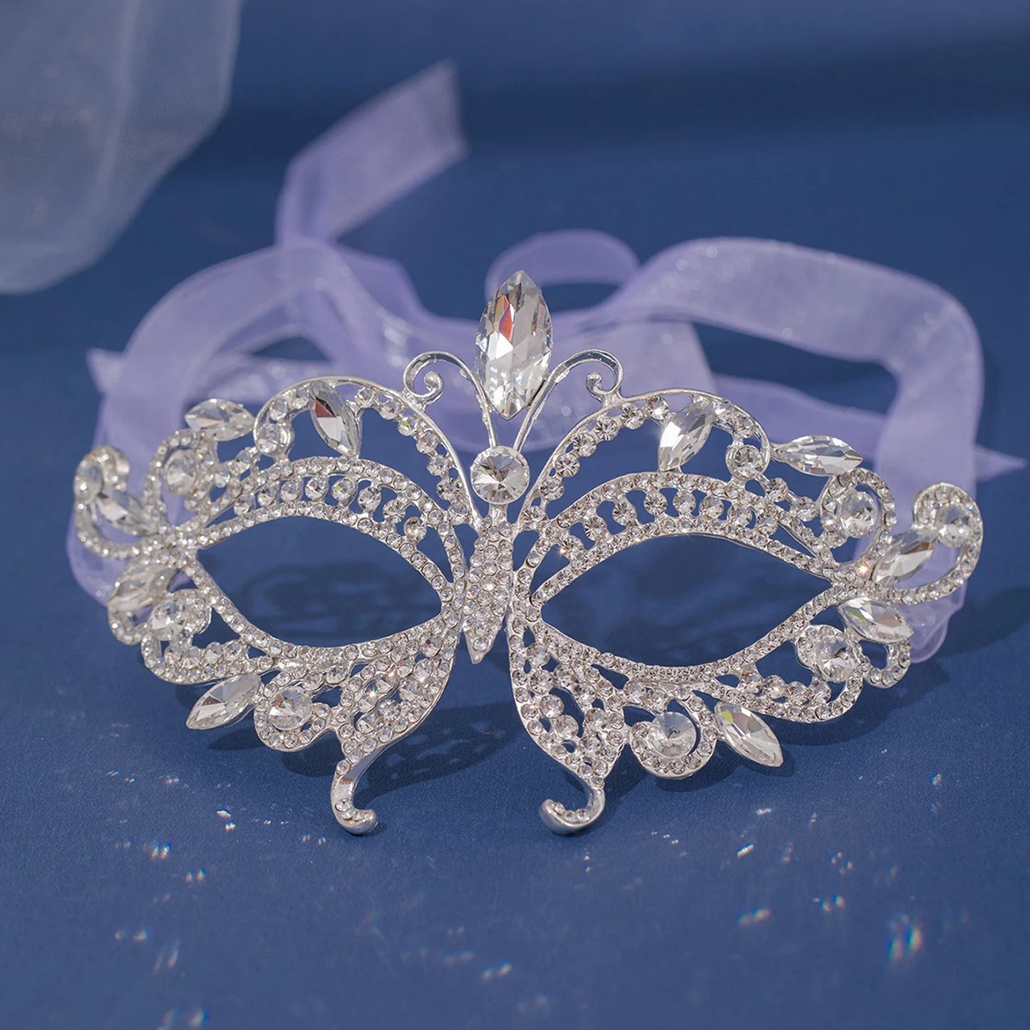 Women Crystal Masquerade Mask Rhinestone Fancy Mask Evening Party Mask for Masquerade Ball Banquet Cosplay Peaceful Pleasures Health and Wellness 11