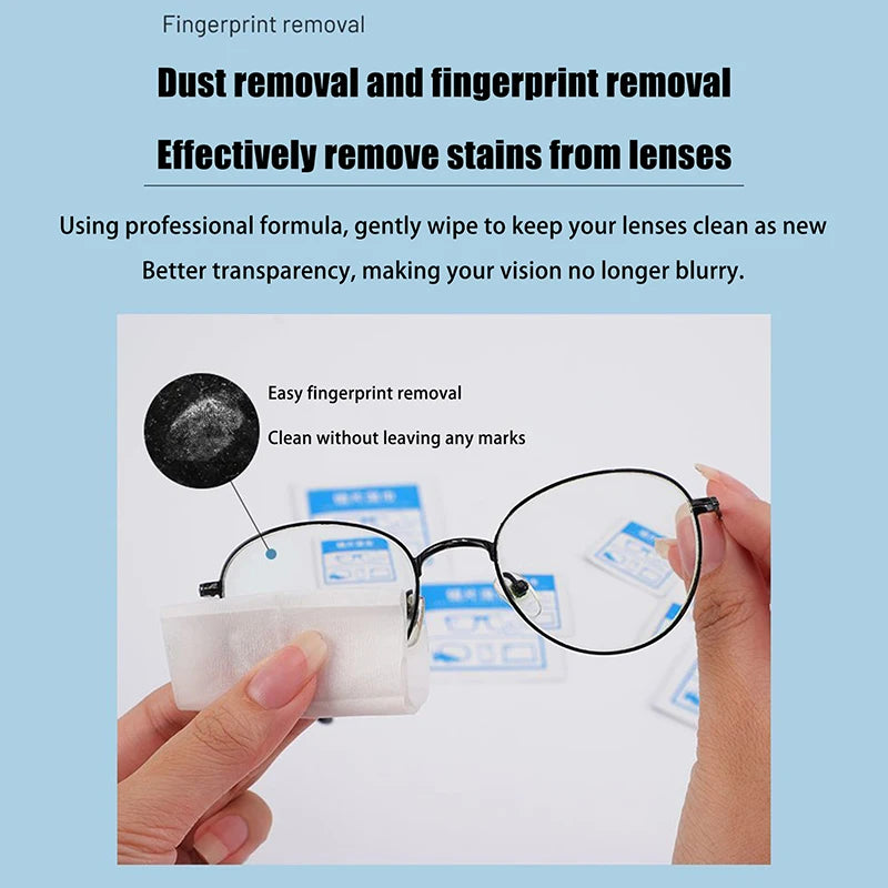 Anti-Fog Lens Cleaning Wipes 100pcs | Alcohol-Free, Lint-Free