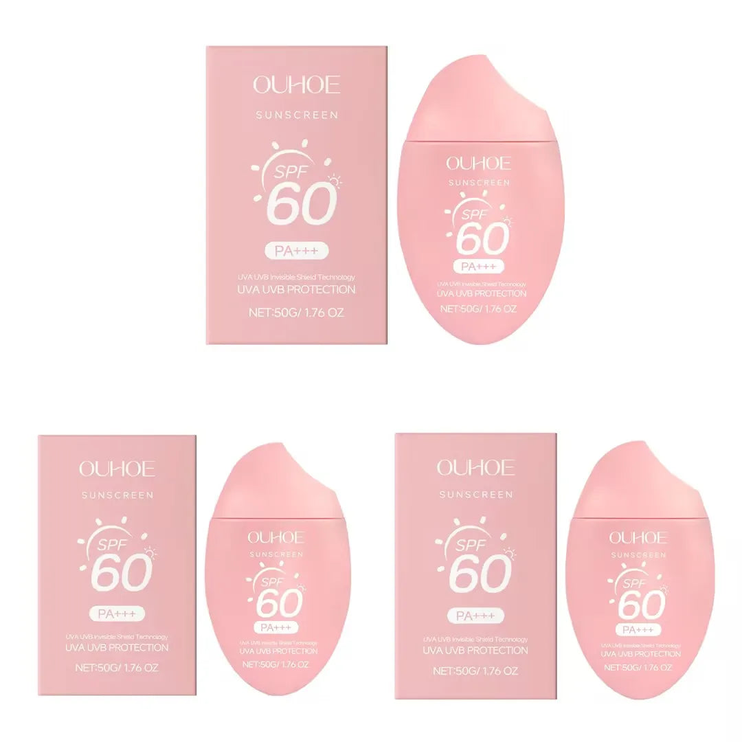 Moisturizing Brightening Sunscreen Cream SPF50+ for Daily Care Peaceful Pleasures Health and Wellness 50g x3 boxed