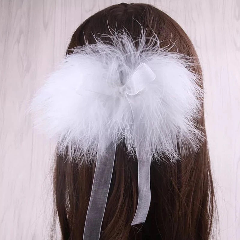 2pcs Fairy White Feather Hair Clips | Wedding Barrettes for Women