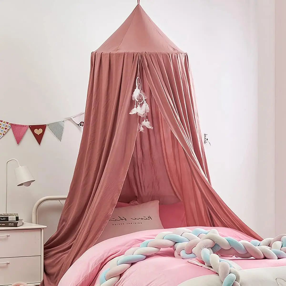 Battilo Kids Bed Canopy | Round Mosquito Net for Boys & Girls