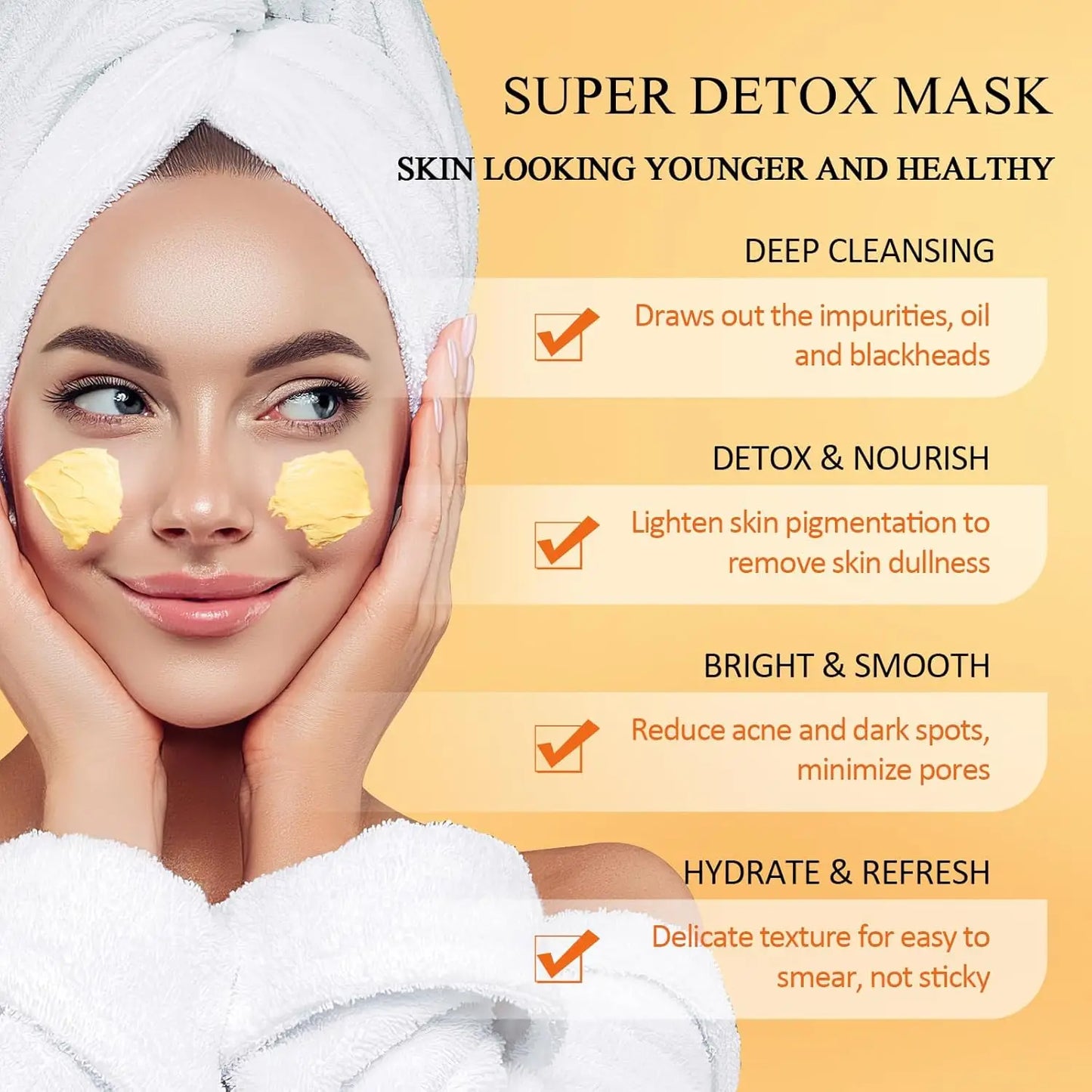 Turmeric Vitamin C Clay Mask – Deep Cleanse & Oil Control