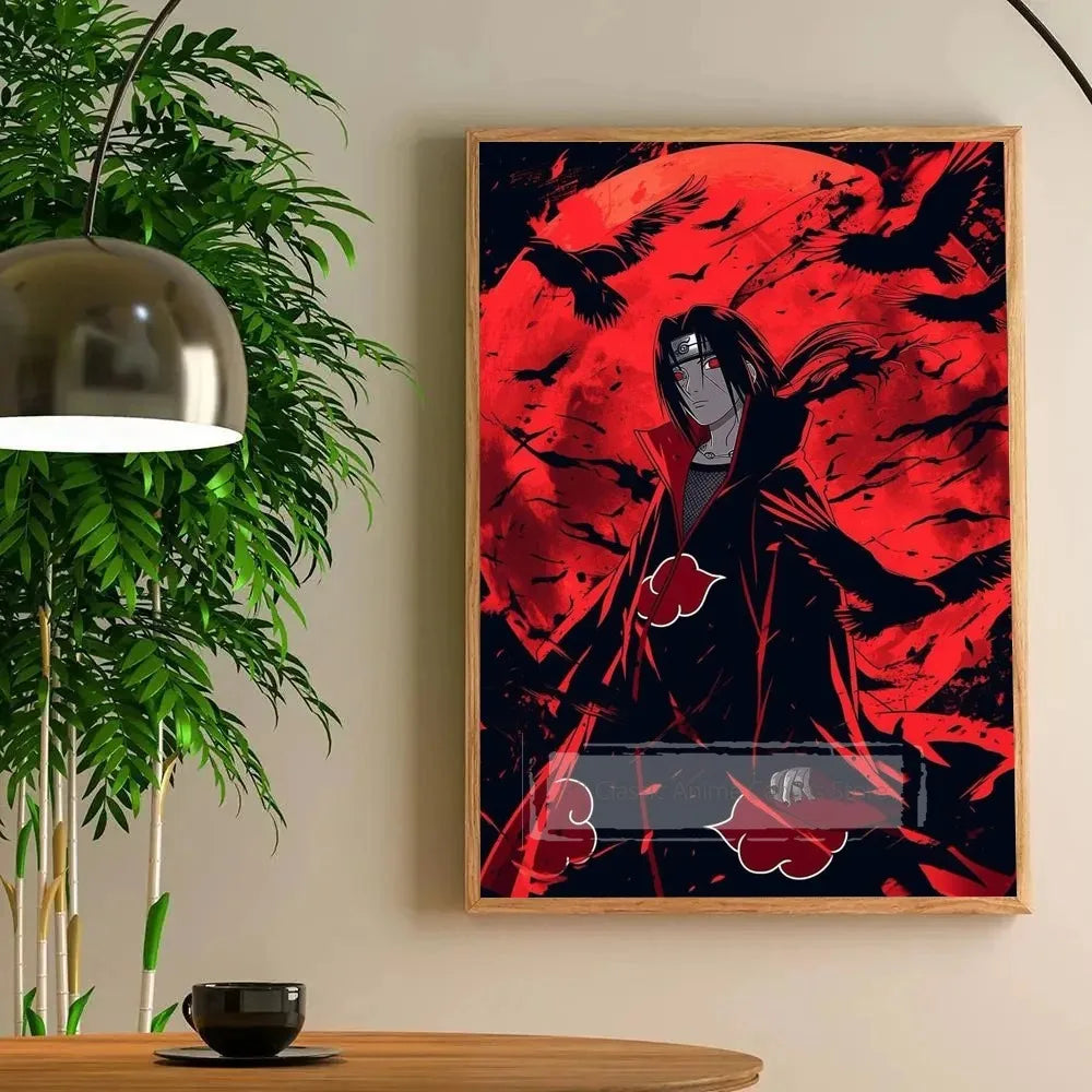 1pc Cool Anime I-Itachi U-Uchiha Anime Poster Paper Print Home Bedroom Entrance Bar Cafe Art Painting Decoration Peaceful Pleasures Health and Wellness K3-131-1 55x75cm