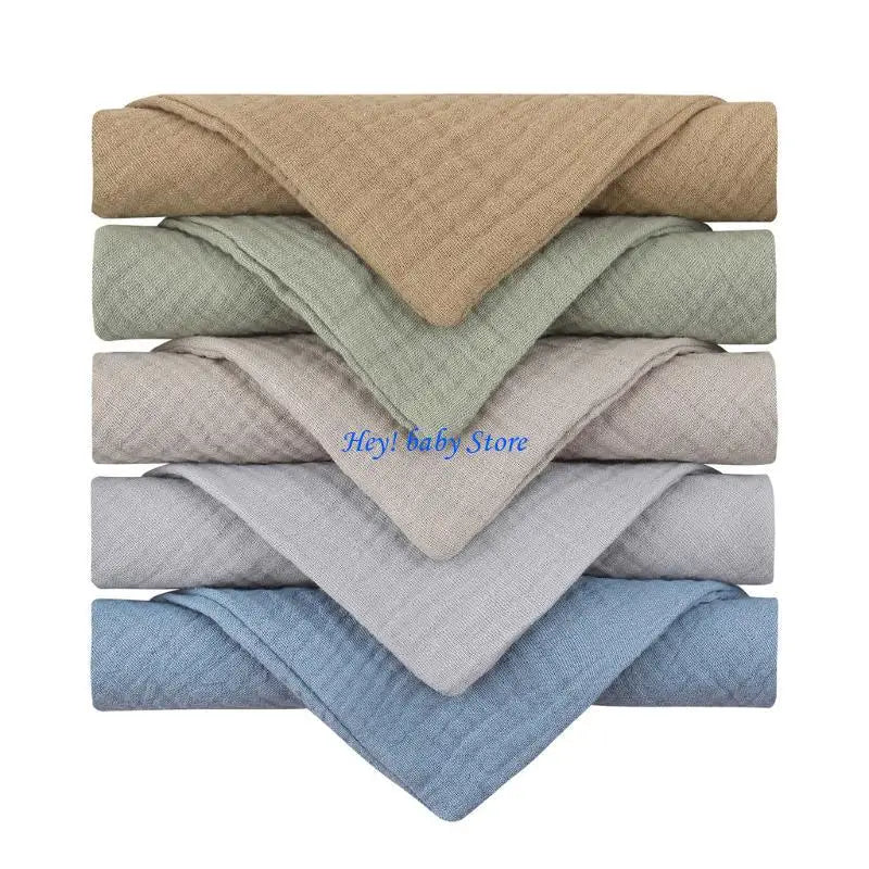 5-Pack Soft Cotton Baby Feeding Bibs & Towels | Newborn 0–1Y