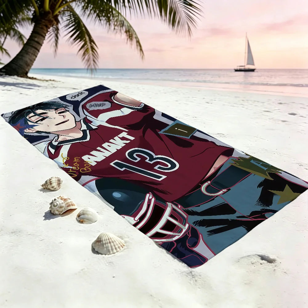 Anime Alien Quick-Dry Beach Towel | Soft Pool & Travel Towel Quick-Dry Beach Towel Peaceful Pleasures Health and Wellness