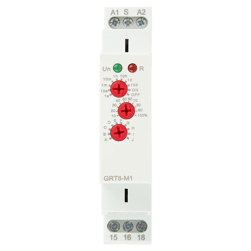 Delay Relay GRT8 M1 Multifunctional Time 10 Functions DIN Rail Mount