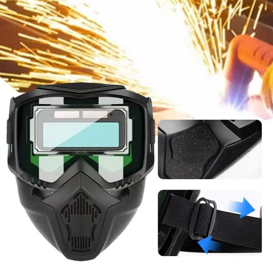 Auto Darkening Welding Glasses Work Protective Equipment Face Protector Adjustable Band Impact Resistant Welder Mask Face Shield Peaceful Pleasures Health and Wellness