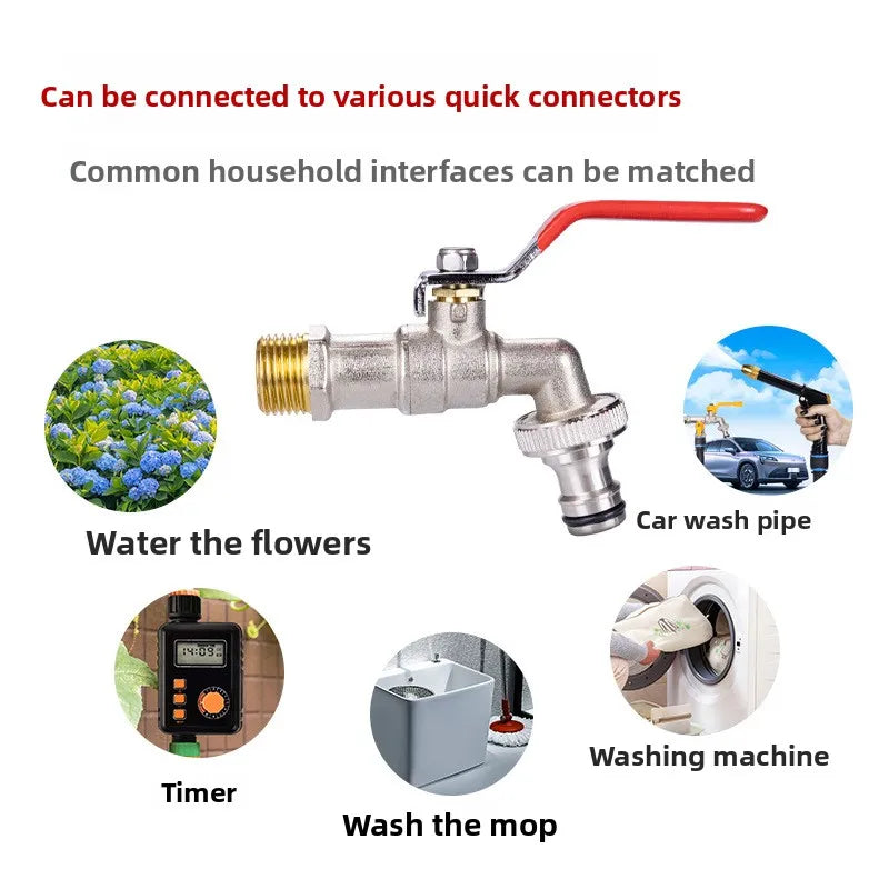 1/2" Brass IBC Tank Faucet | Antifreeze Garden Water Tap Valve