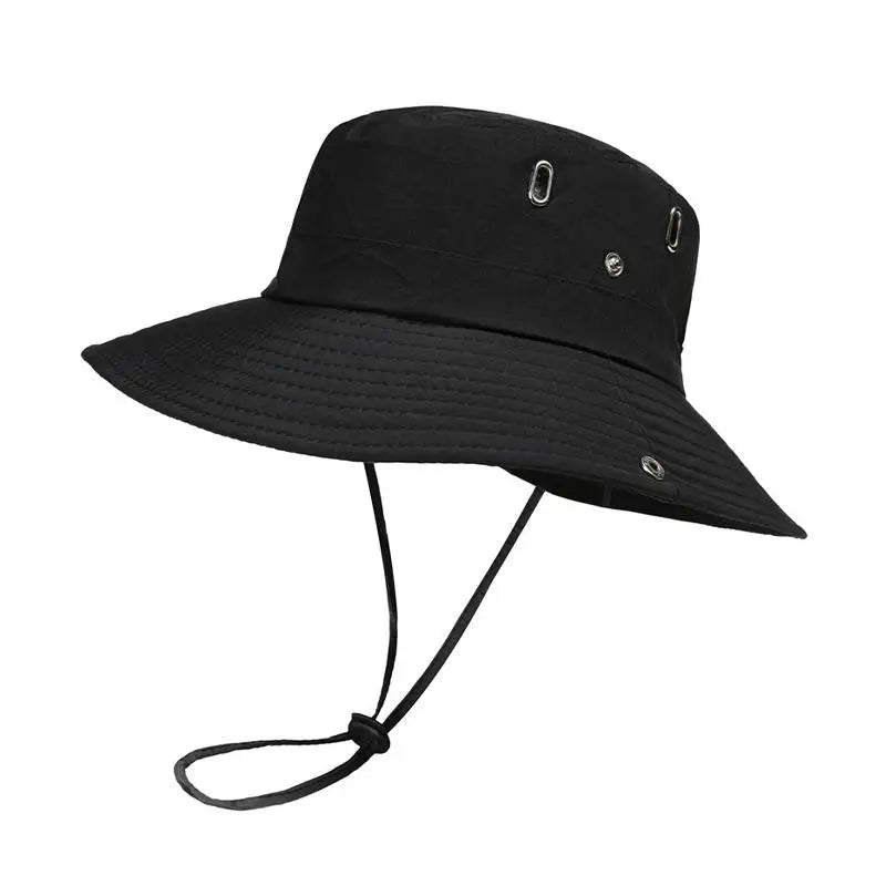 Quick-Dry Wide Brim Bucket Hat – Unisex Outdoor Sun Hat