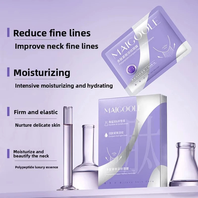 Peptide Firming Neck Mask Lifting And Firming Neck Skin Reduce Fine Lines Deeply Moisturize Makes Skin Glow Nourishing Neck Care Peaceful Pleasures Health and Wellness