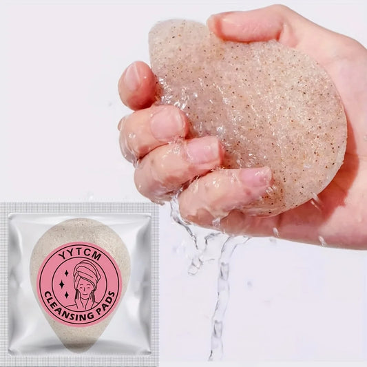 Walnut Seed Konjac Face Sponge, Natural Cleansing Puff for Face, Makeup Removal, and Soft Facial Cleansing Tool Peaceful Pleasures Health and Wellness