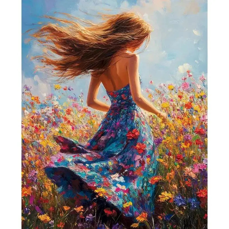 Paint by Number Girl Figure Kit – DIY Canvas Art & Home Decor