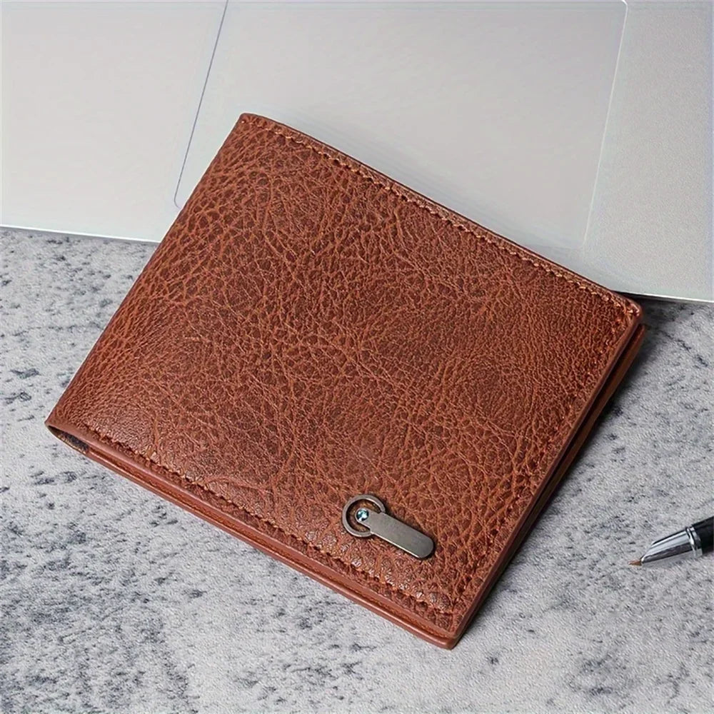 1Pcs Men Wallet Vintage Women Wallets Men's Backpack Short Shoulder Bag Handbags Credit Bluetooth Speaker Card Bags for Women Peaceful Pleasures Health and Wellness BROWN