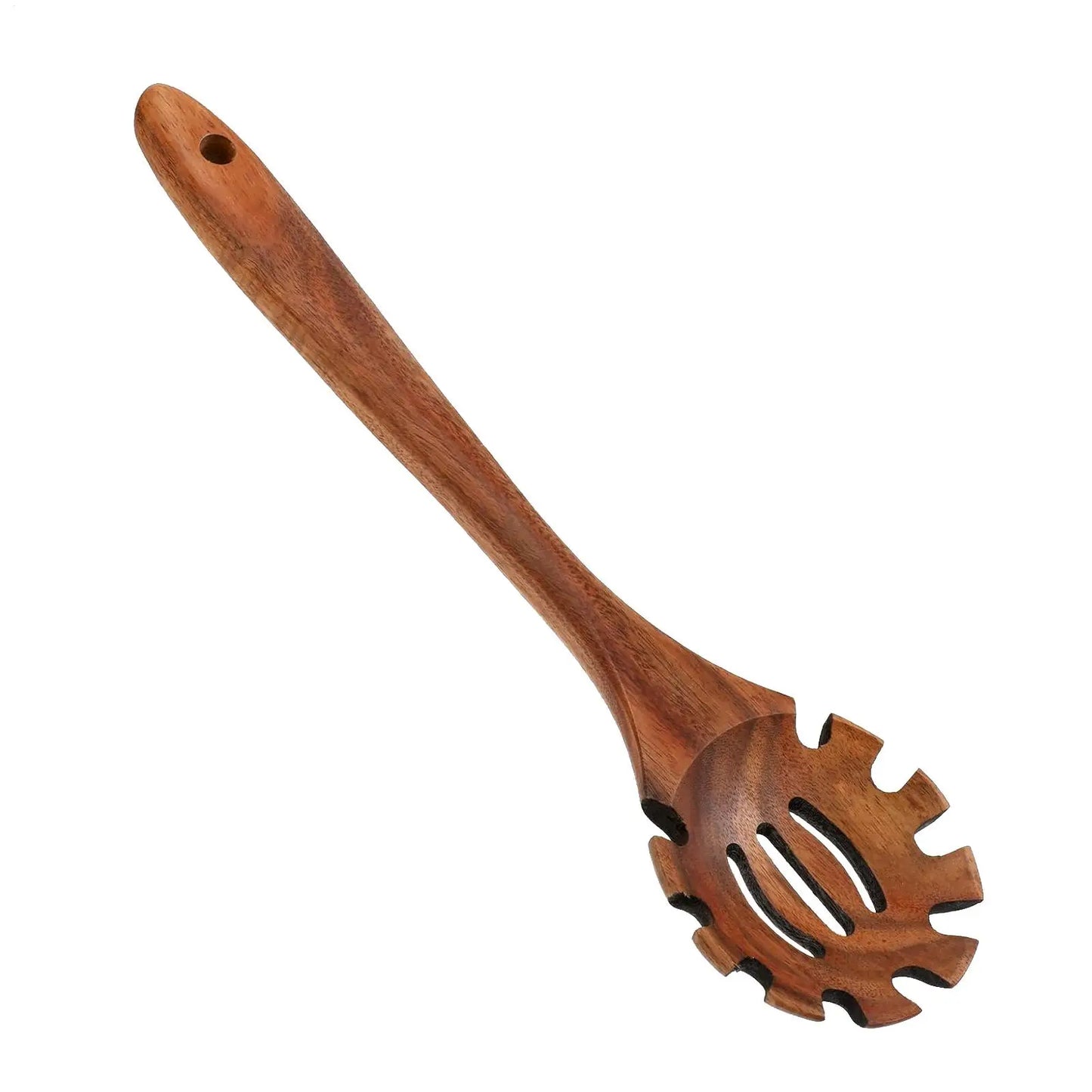 Wooden Pasta Fork & Spaghetti Server Spoon | Kitchen Tool