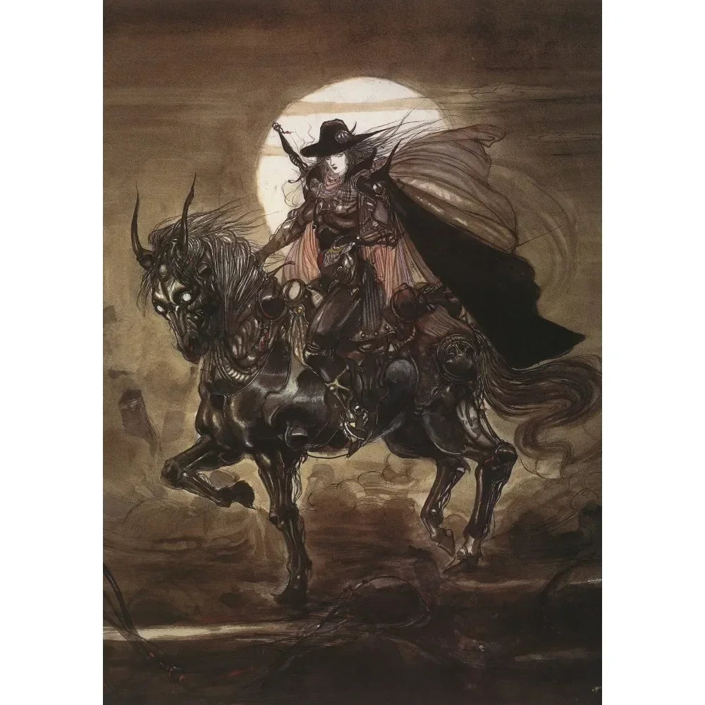 Yoshitaka Amano Final Fantasy Game Luxury Poster Waterproof Wall Art Printing Home Living Bed Room Bar Aesthetic Decor Peaceful Pleasures Health and Wellness 20 40x60cm