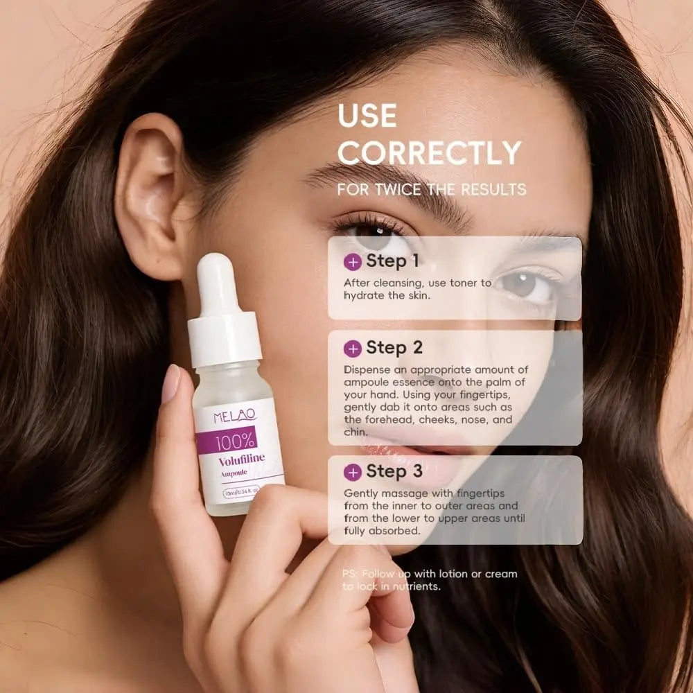 100% Pure Volufiline Plumping Ampoule Serum, Skin Care Essential for Facial Volume elasticity, Fast-Absorbing Hydrating Skincare Peaceful Pleasures Health and Wellness