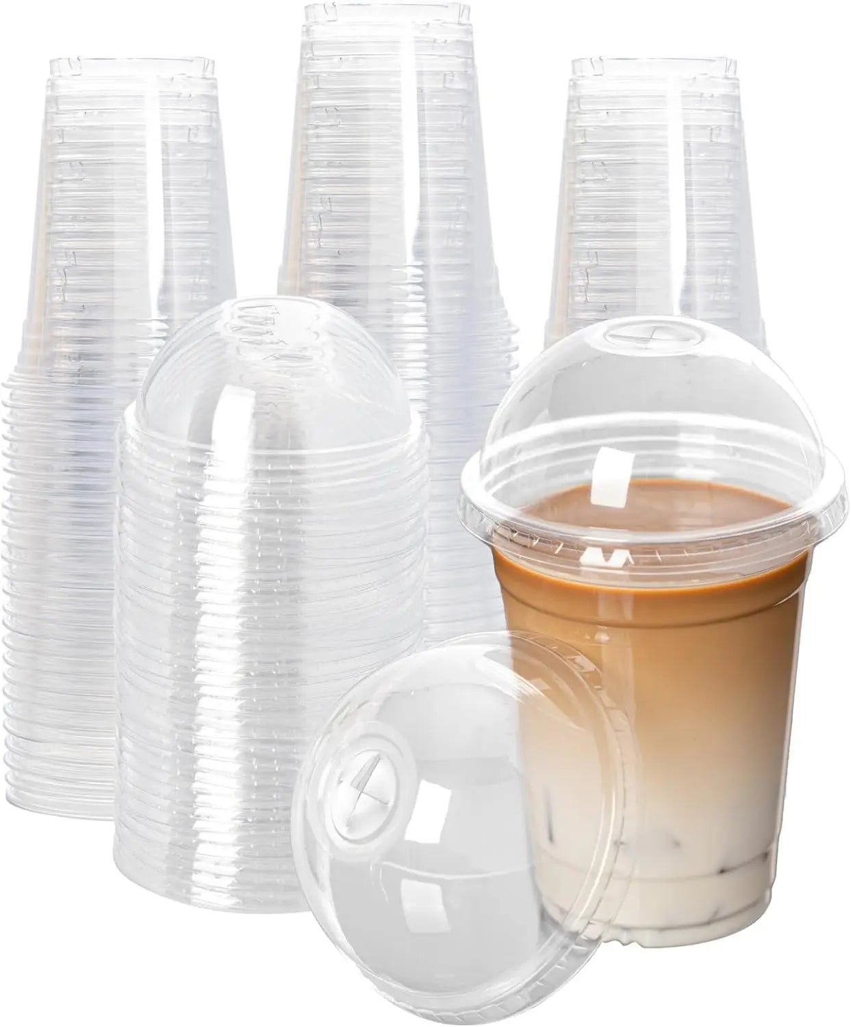 20 Clear Plastic Fruit Cups with Dome Lids PET Disposable Parfait Crystal Cups Suitable for Dessert Ice Cream and Cake Ideal for Peaceful Pleasures Health and Wellness