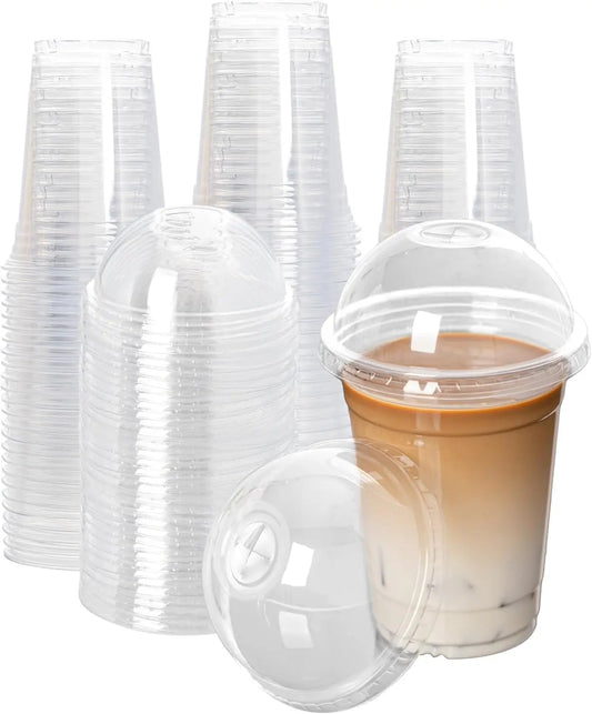 20 Clear Plastic Fruit Cups with Dome Lids PET Disposable Parfait Crystal Cups Suitable for Dessert Ice Cream and Cake Ideal for Peaceful Pleasures Health and Wellness