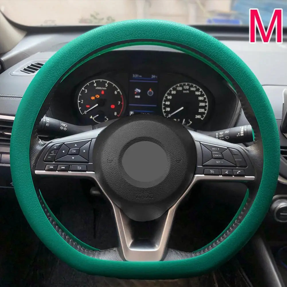 Anti-skid Silicone Auto Steering Wheel Cover With Elastic Stretch To Enhance Internal Design And Comfortable Grip Access Peaceful Pleasures Health and Wellness M